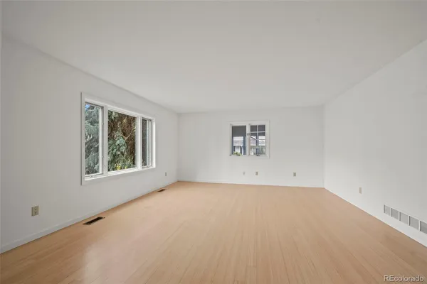 an empty room with a window