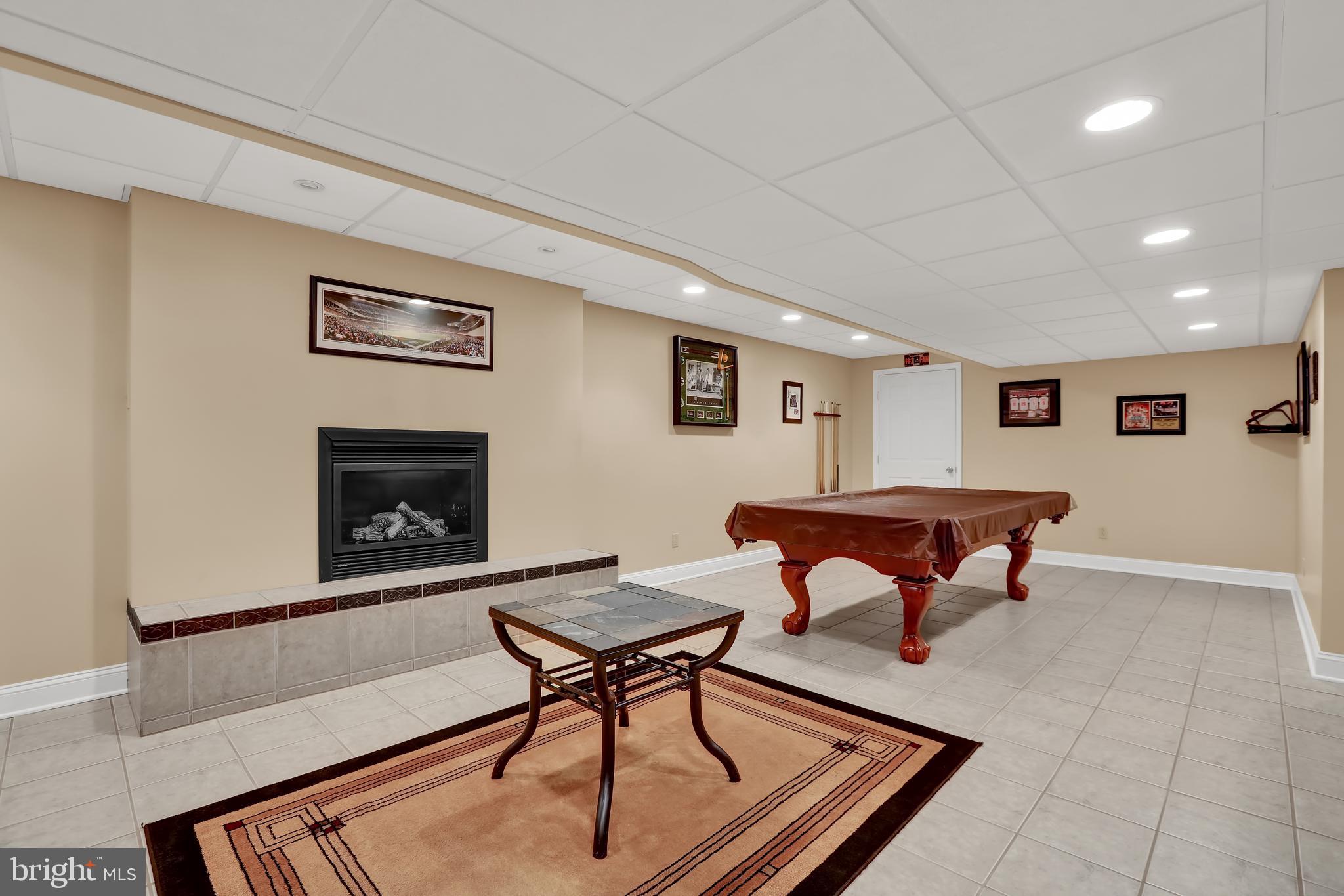 305 West Sandy Ridge Road Doylestown, PA 18901 - Photo 31 of 32 Finished basement with fireplace