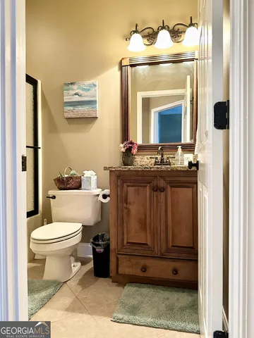 swimming pool view with a garden space