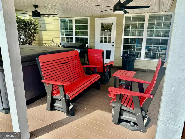 a view of a storage area with shoes and chairs