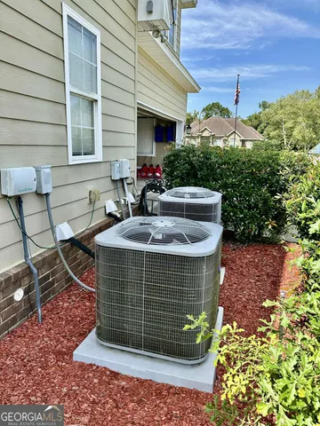 a view of a bath tub sitting in a bathroom
