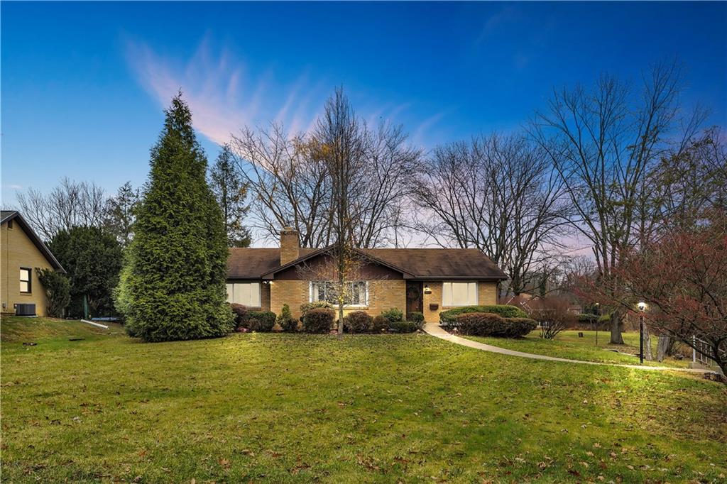 9167 Hubbard Road Allison Park, PA 15101 - Photo 1 of 35 Cozy brick Ranch Home with 2 wood burning fireplaces in sought after North Allegheny School District on a .66 acre flat yard.