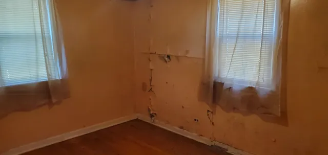 a bathroom with a window