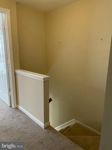 an empty room with a door