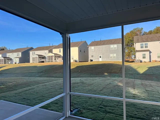 a porch with view of the street