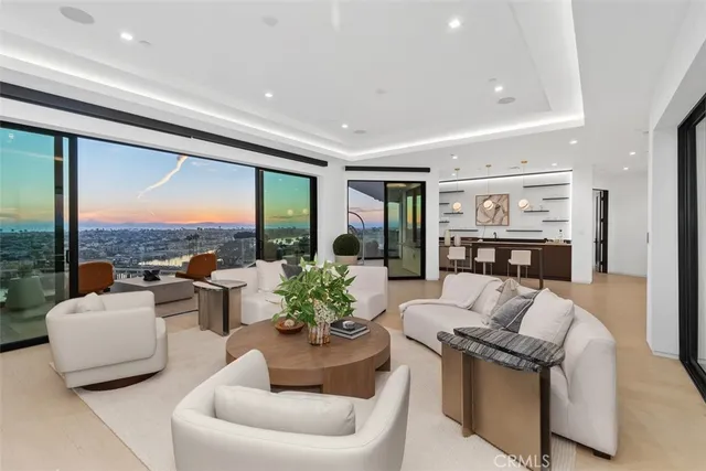 an aerial view of a city