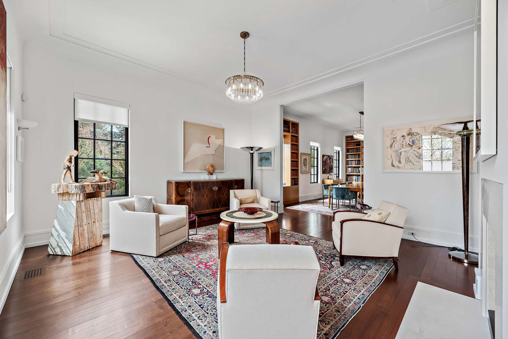 930 Lake Road Lake Forest, IL 60045 - Photo 6 of 51 a living room with furniture wooden floor and a table