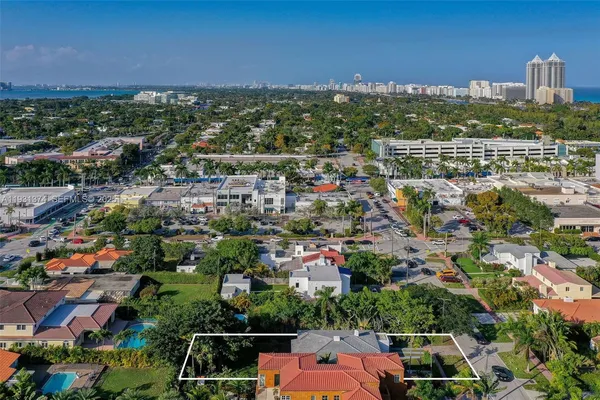 an aerial view of multiple house