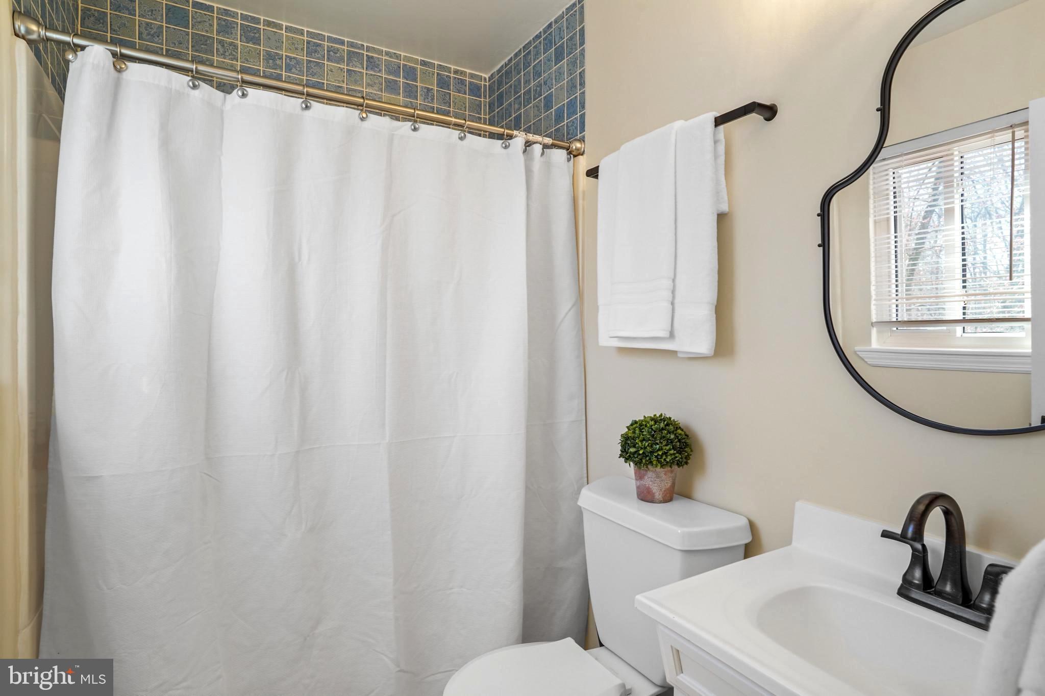 9036 Brook Ford Road Burke, VA 22015 - Photo 31 of 40 a bathroom with a sink a toilet and a mirror