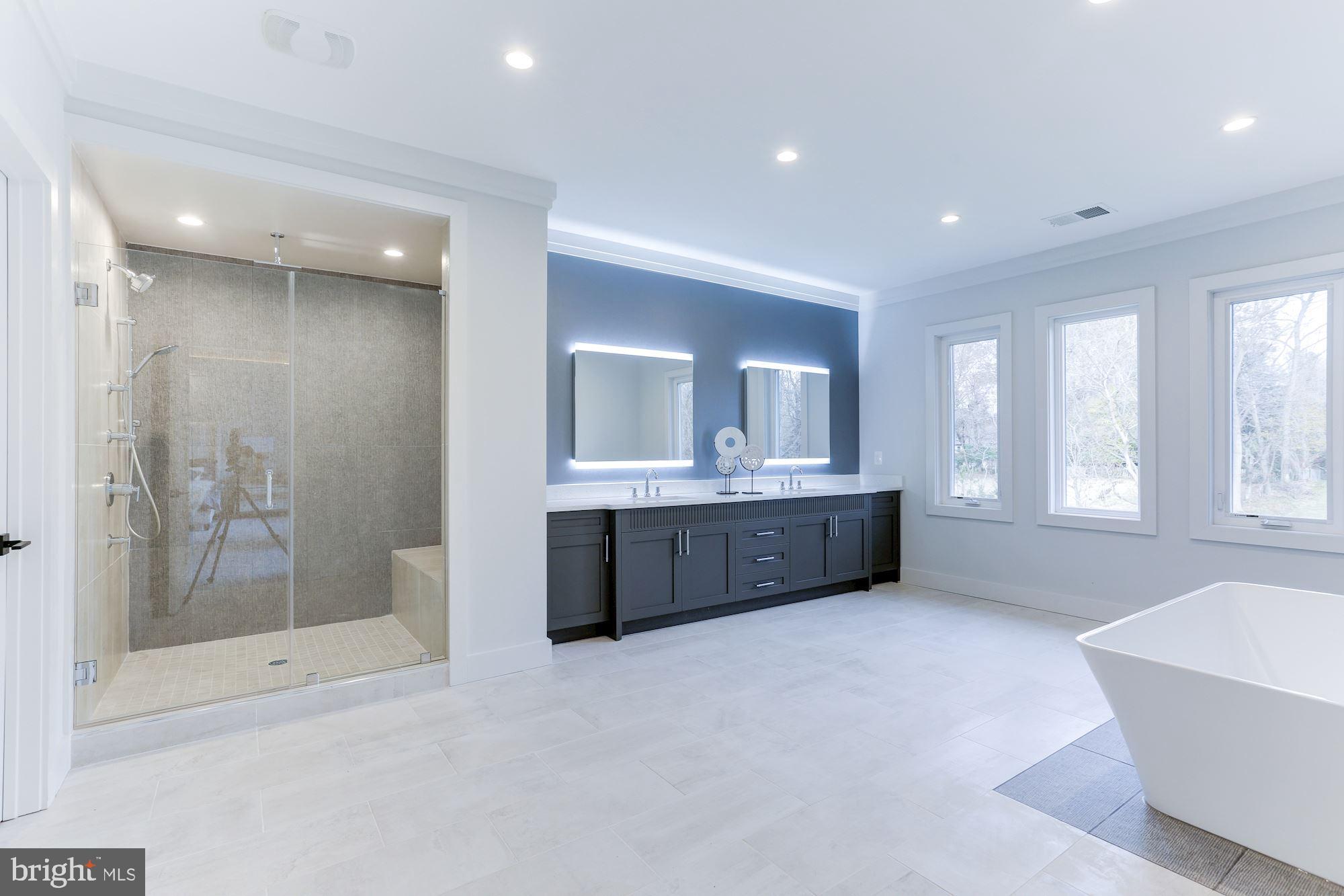 1823 Beulah Road Vienna, VA 22182 - Photo 40 of 70 Huge modern master bath with custom tile