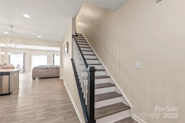 a view of livingroom with furniture and wooden floor