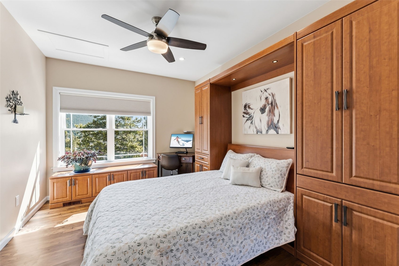 1227 Edgewood Road Alma, CO 80420 - Photo 27 of 40 a bedroom with a large bed and a large window