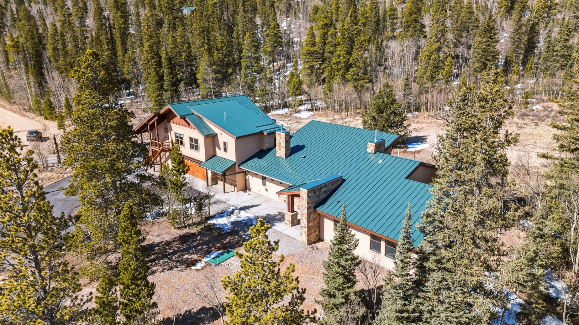 1227 Edgewood Road Alma, CO 80420 - Photo 37 of 40 an aerial view of a house