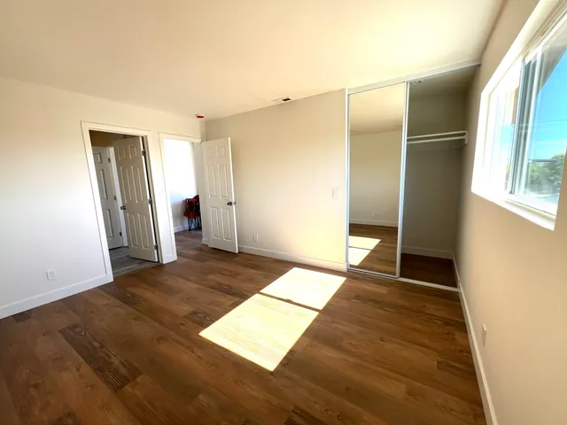 a view of an empty room and window