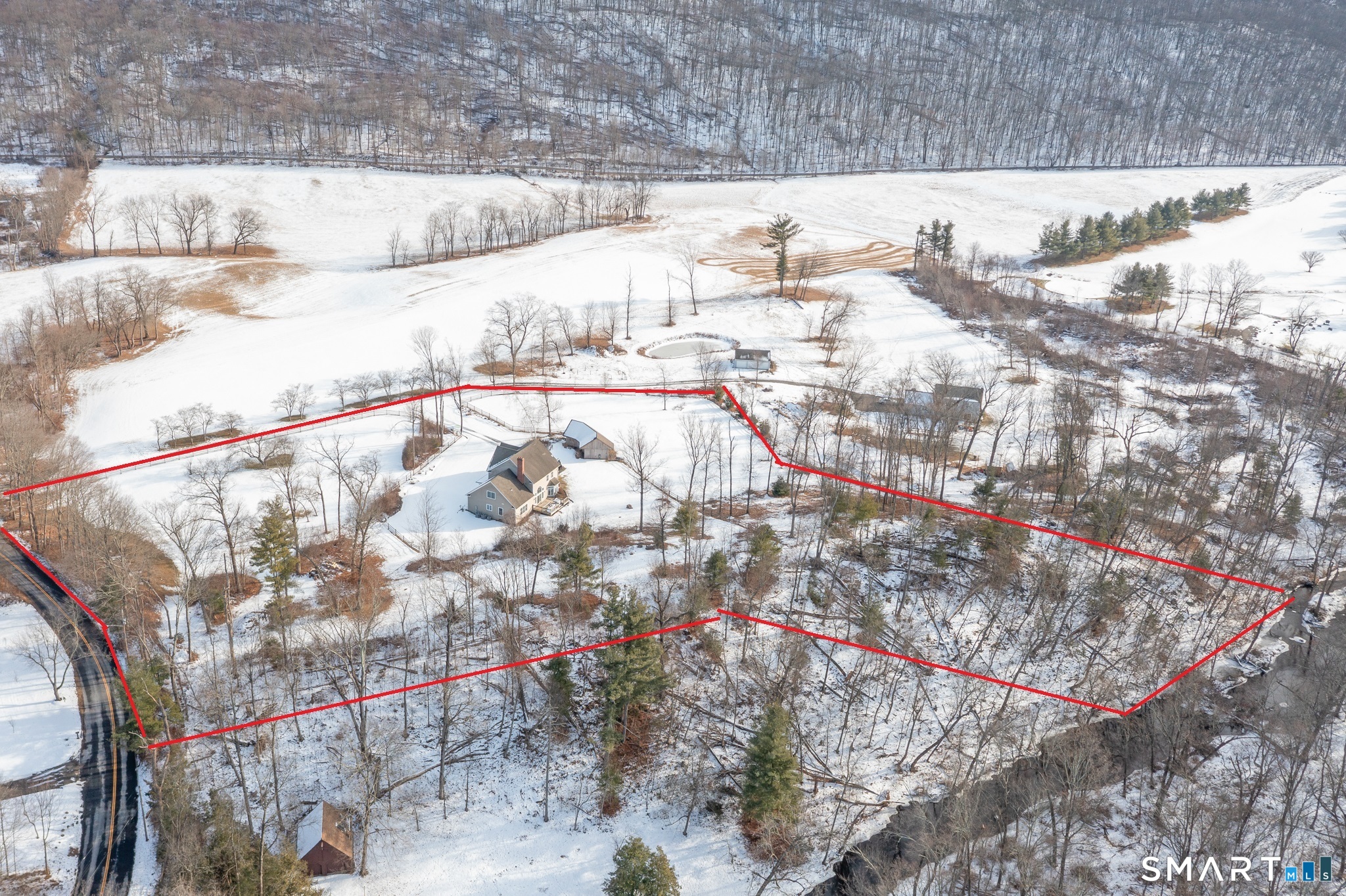 180 River Road Hamden, CT 06518 - Photo 8 of 28 Lot View Outline - 5.29 Acres