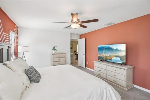 a bathroom with a double vanity sink and mirror