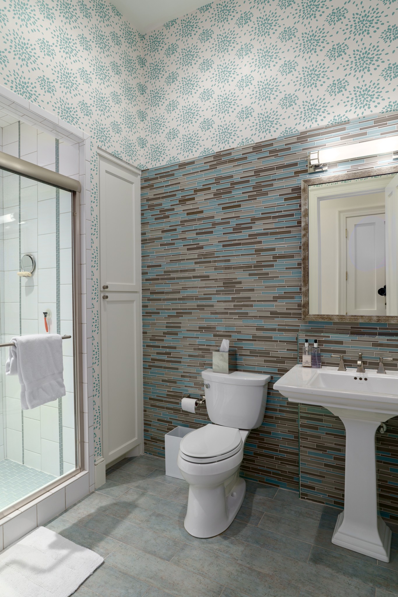 116 Church Street Franklin, TN 37064 - Photo 31 of 34 a bathroom with a toilet sink and mirror
