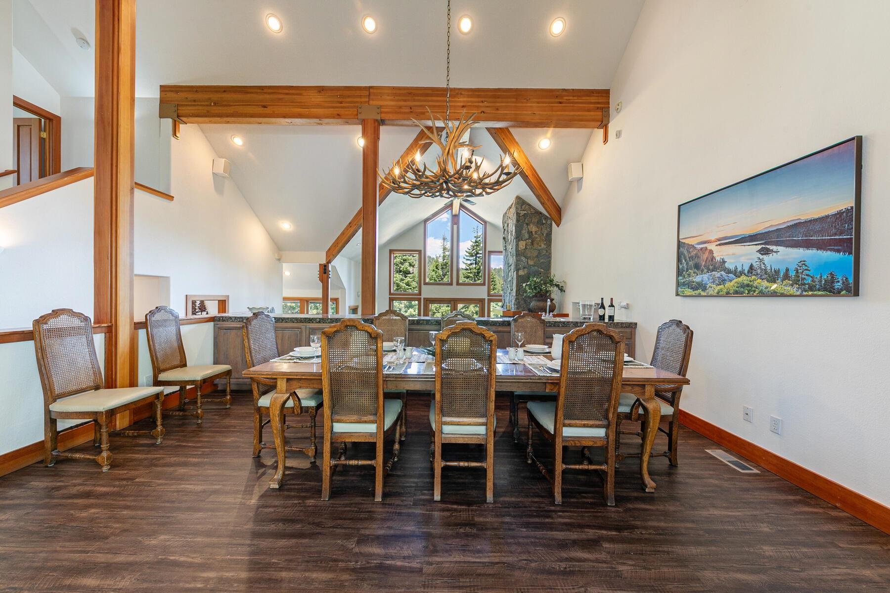 1141 Snow Crest Road Alpine Meadows, CA 96146 - Photo 12 of 27 a view of a dining room with furniture window and wooden floor