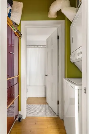 a view of front door and bedroom