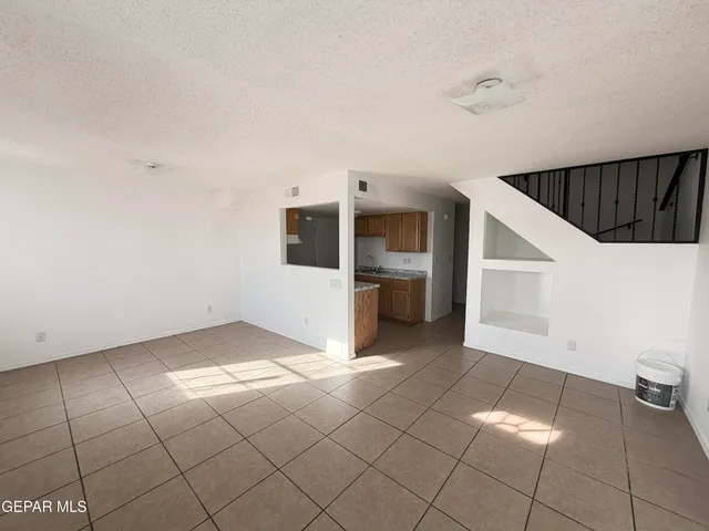 a view of a kitchen cabinets