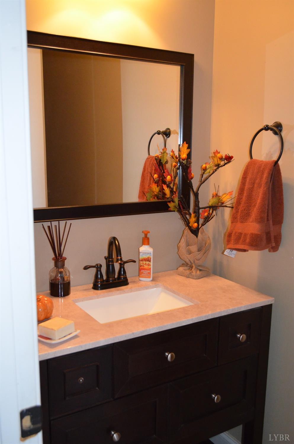 197 Alcock Road Amherst, VA 24521 - Photo 64 of 94 a bathroom with a sink and mirror