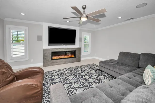 a kitchen with a sink and a large window