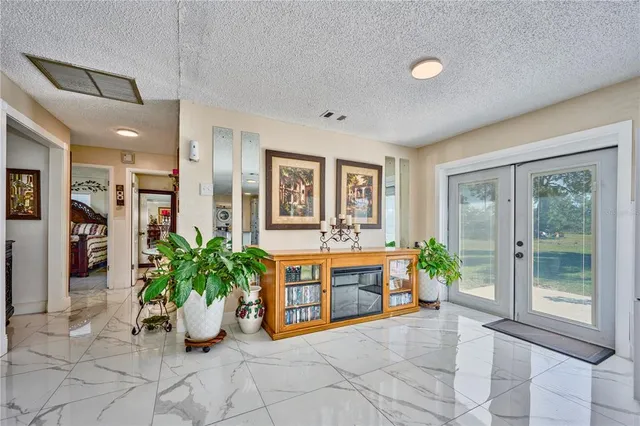 a living room filled with furniture and a potted plant