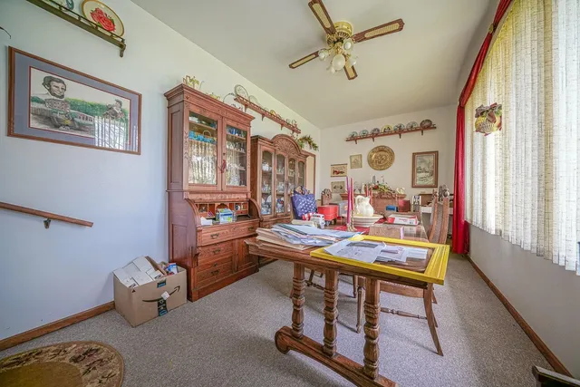 a room with furniture and a window