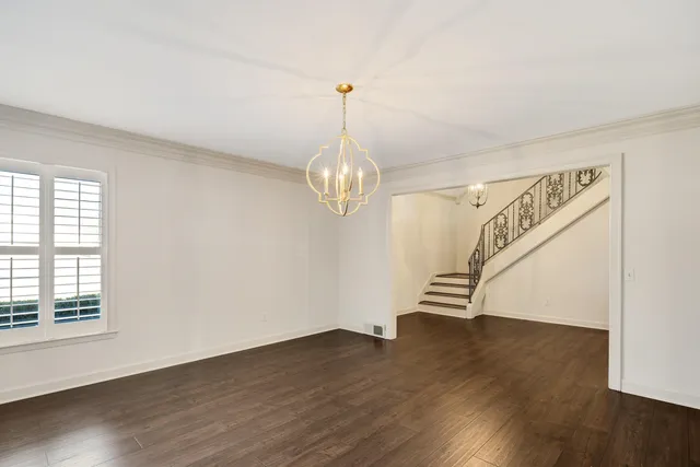 a view of entryway with wooden floor