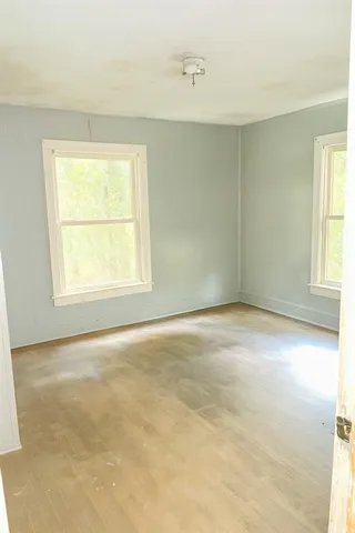 an empty room with a window