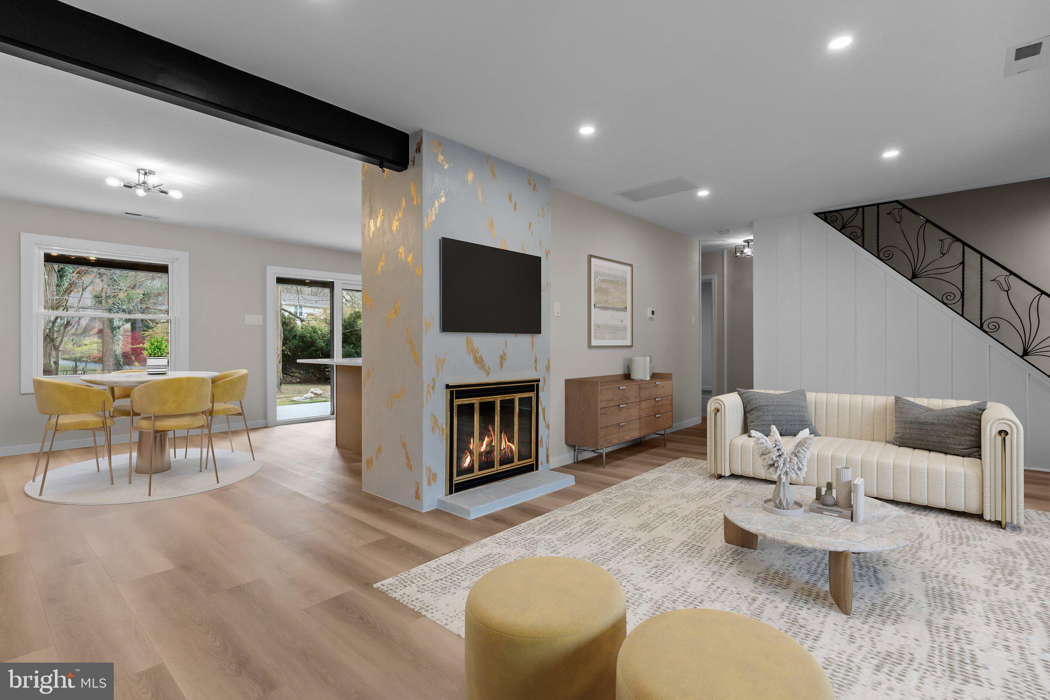 Living/dining room (virtually staged)