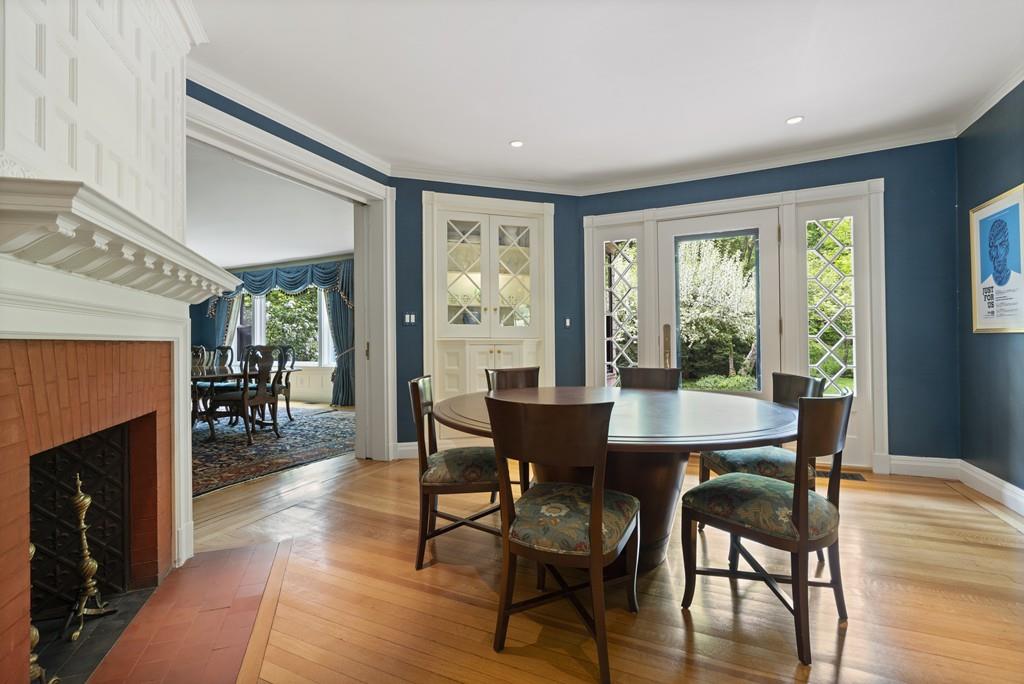 30 Warren Street Brookline, MA 02445 - Photo 16 of 27 a view of a dining room with furniture window and wooden floor