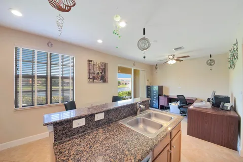 a living room with furniture and window