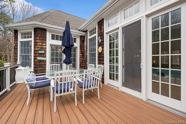 a view of living room and deck