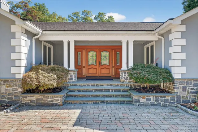 a front view of a house