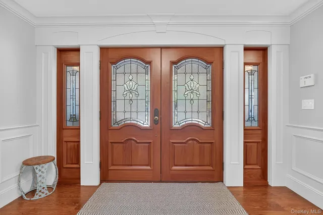 a view of a livingroom with furniture and a fireplace