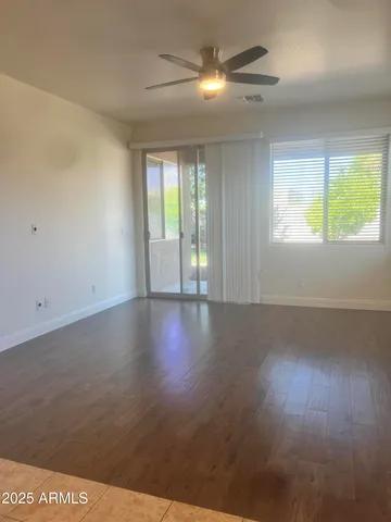 a view of a room with rack on the wall