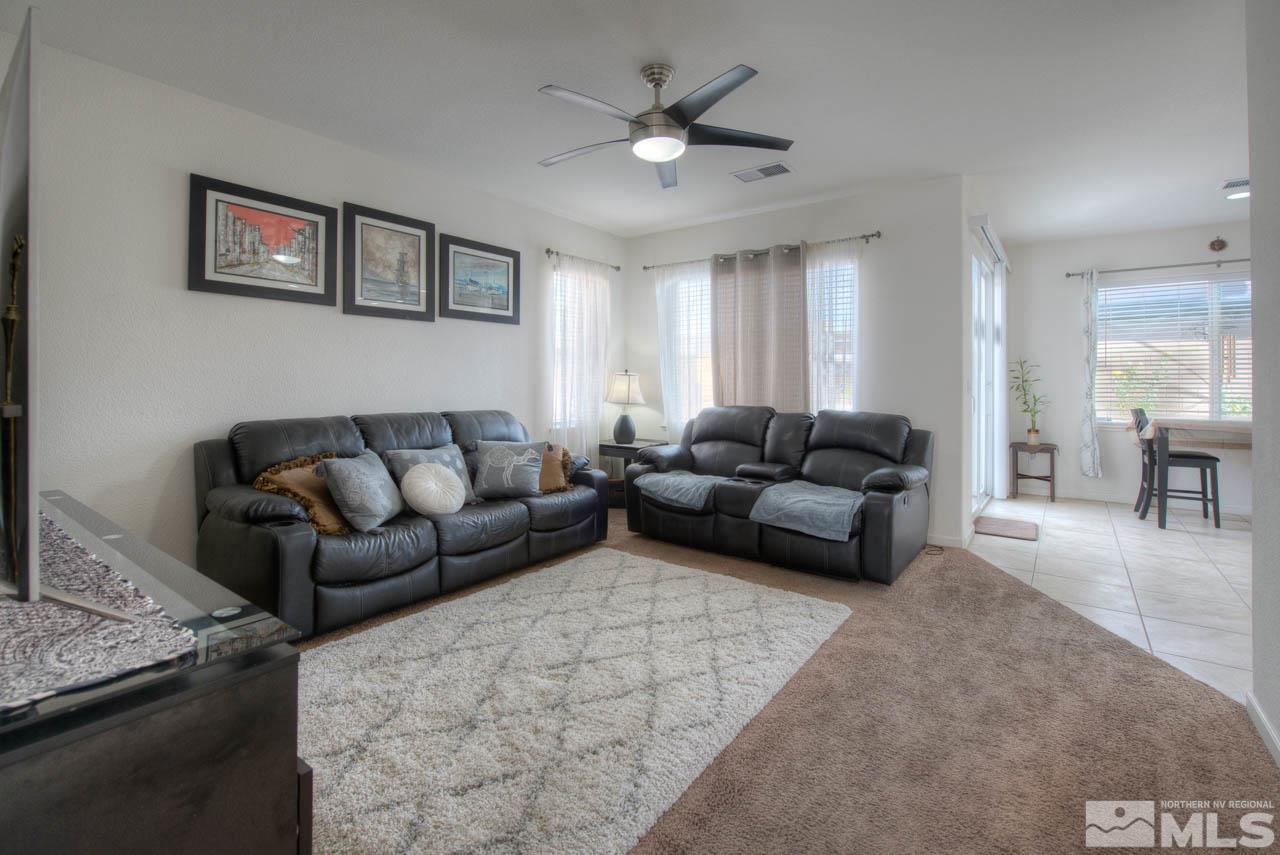 2180 Hope Valley Drive Reno, NV 89521 - Photo 5 of 21 a living room with furniture and a ceiling fan