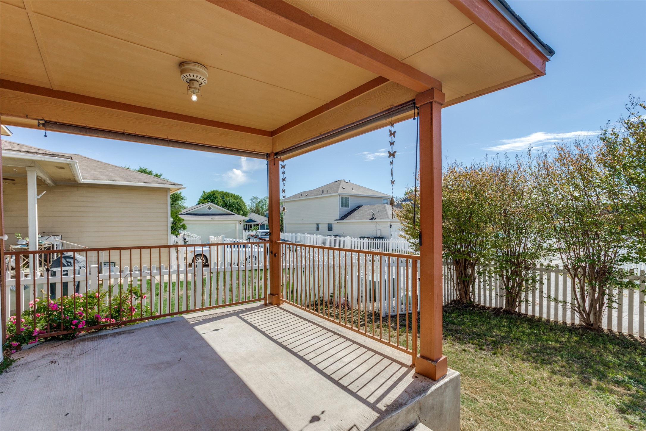 5043 Hartson Kyle, TX 78640 - Photo 23 of 30 Fenced backyard with a covered back porch