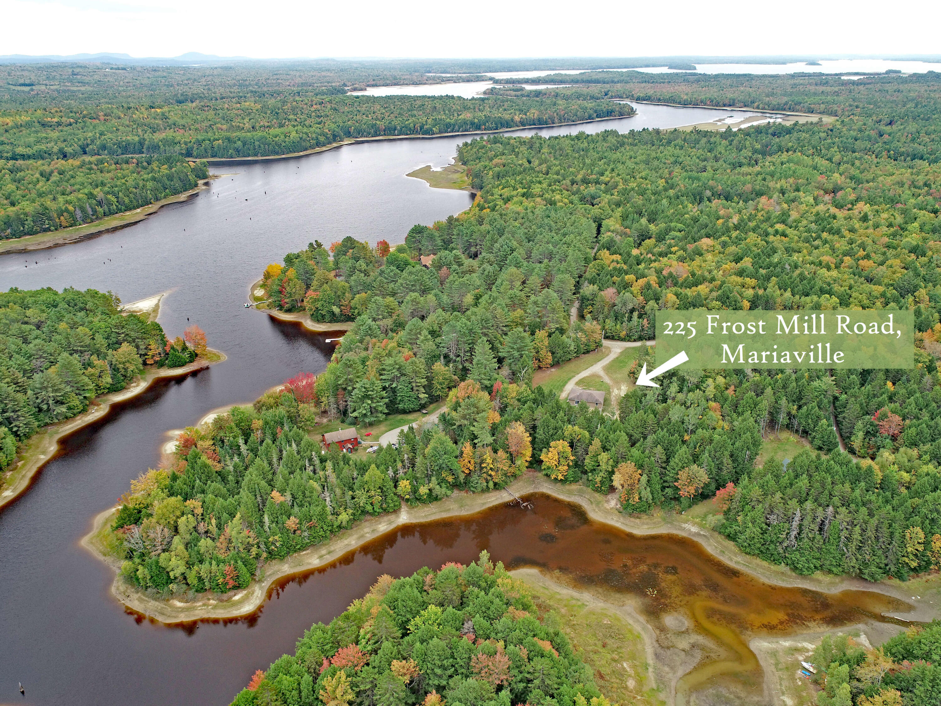 225 Frost Mill Road Mariaville, ME 04605 - Photo 4 of 51 Aerial (4), label