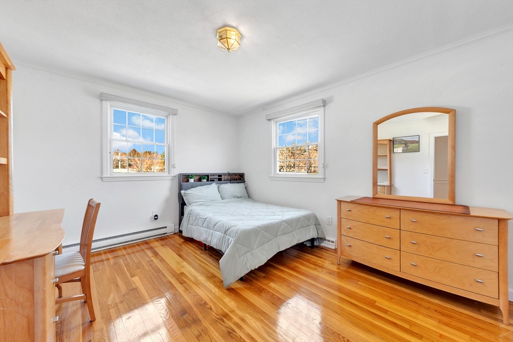 6 Blueberry Hill Road Groveland, MA 01834 - Photo 24 of 39 a spacious bedroom with a bed and wooden floor