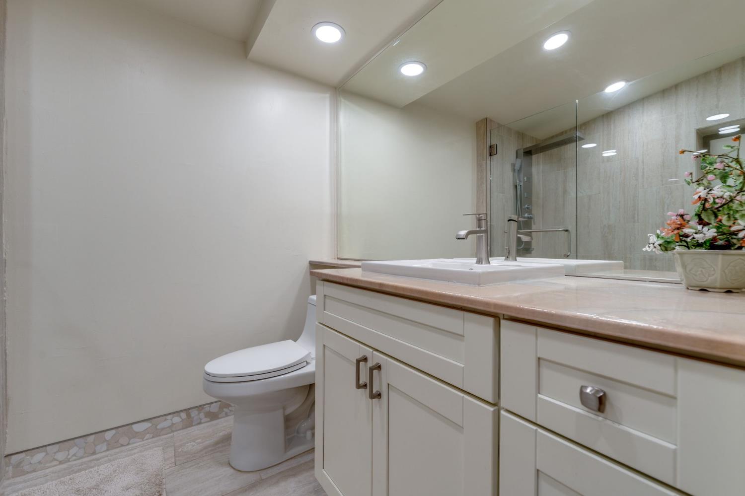 4600 El Caminito Road Shingle Springs, CA 95682 - Photo 36 of 76 a bathroom with a toilet sink and mirror