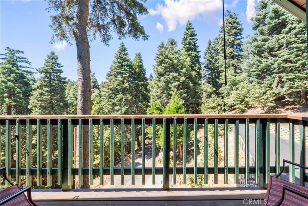 899 Blue Ridge Drive Lake Arrowhead, CA 92385 - Photo 33 of 49 a view of a balcony with outdoor space