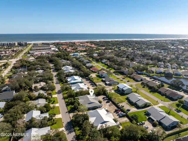 an aerial view of multiple house
