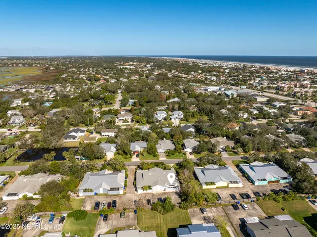 an aerial view of a city