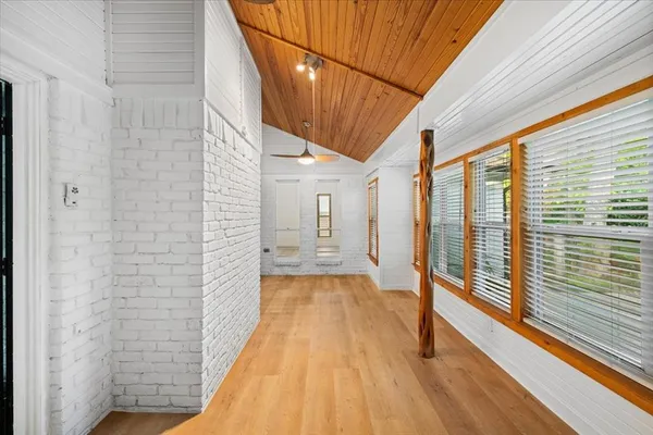 a view of an empty room and window