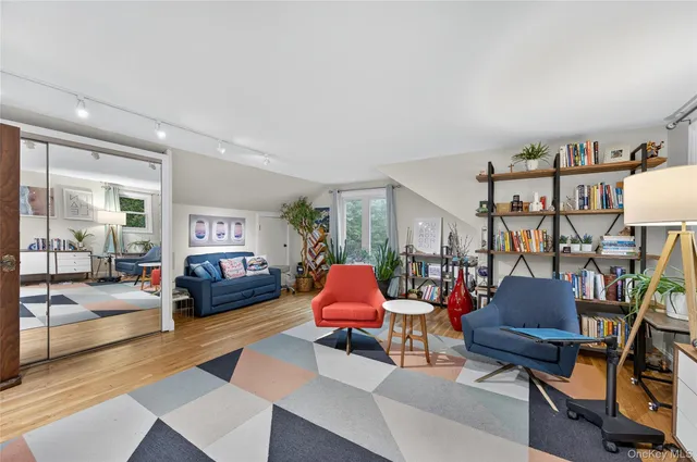 a living room with furniture and a couch