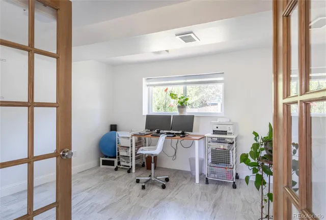 a view of livingroom with furniture and wooden floor