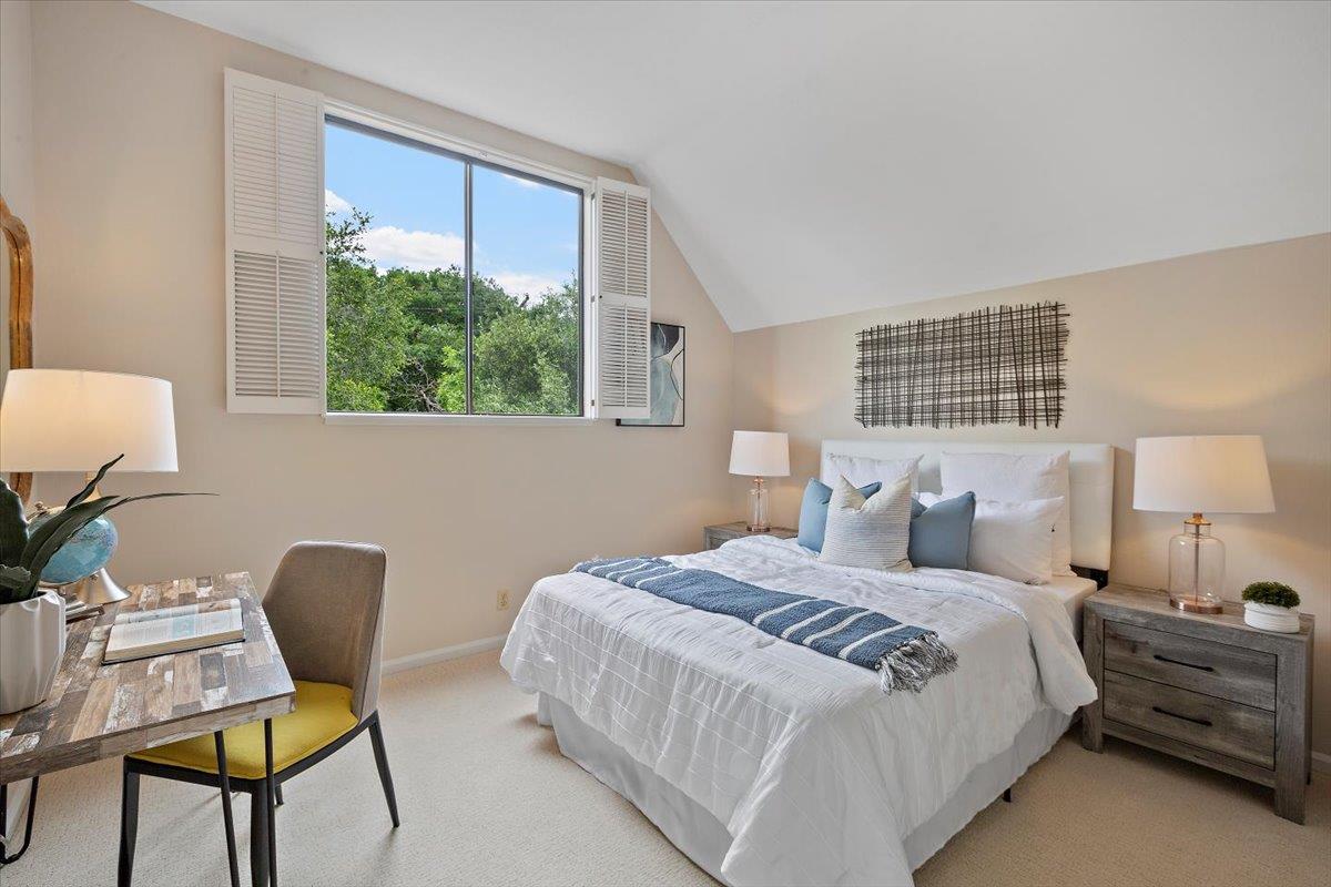 4 Farm Road Los Altos, CA 94024 - Photo 17 of 44 a bedroom with a bed chair and window