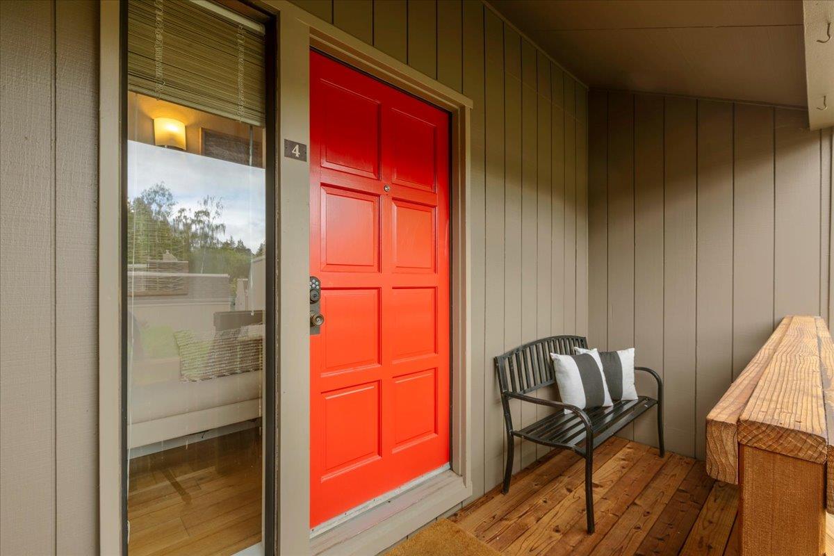 4 Farm Road Los Altos, CA 94024 - Photo 2 of 44 a balcony with table and chairs